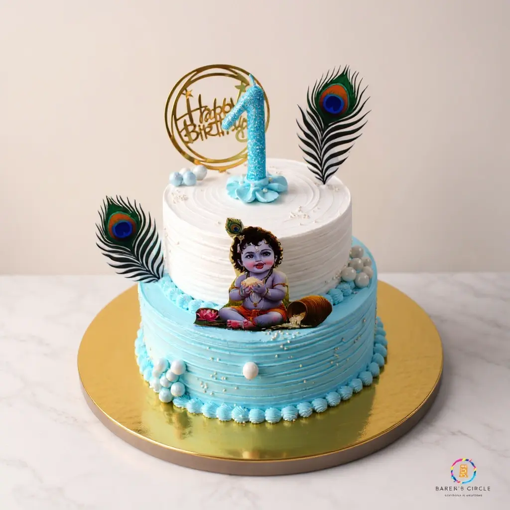Two tier birthday cake
