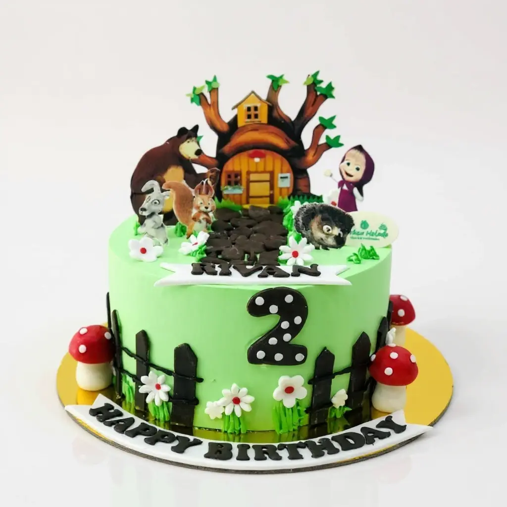 Masha theme cake