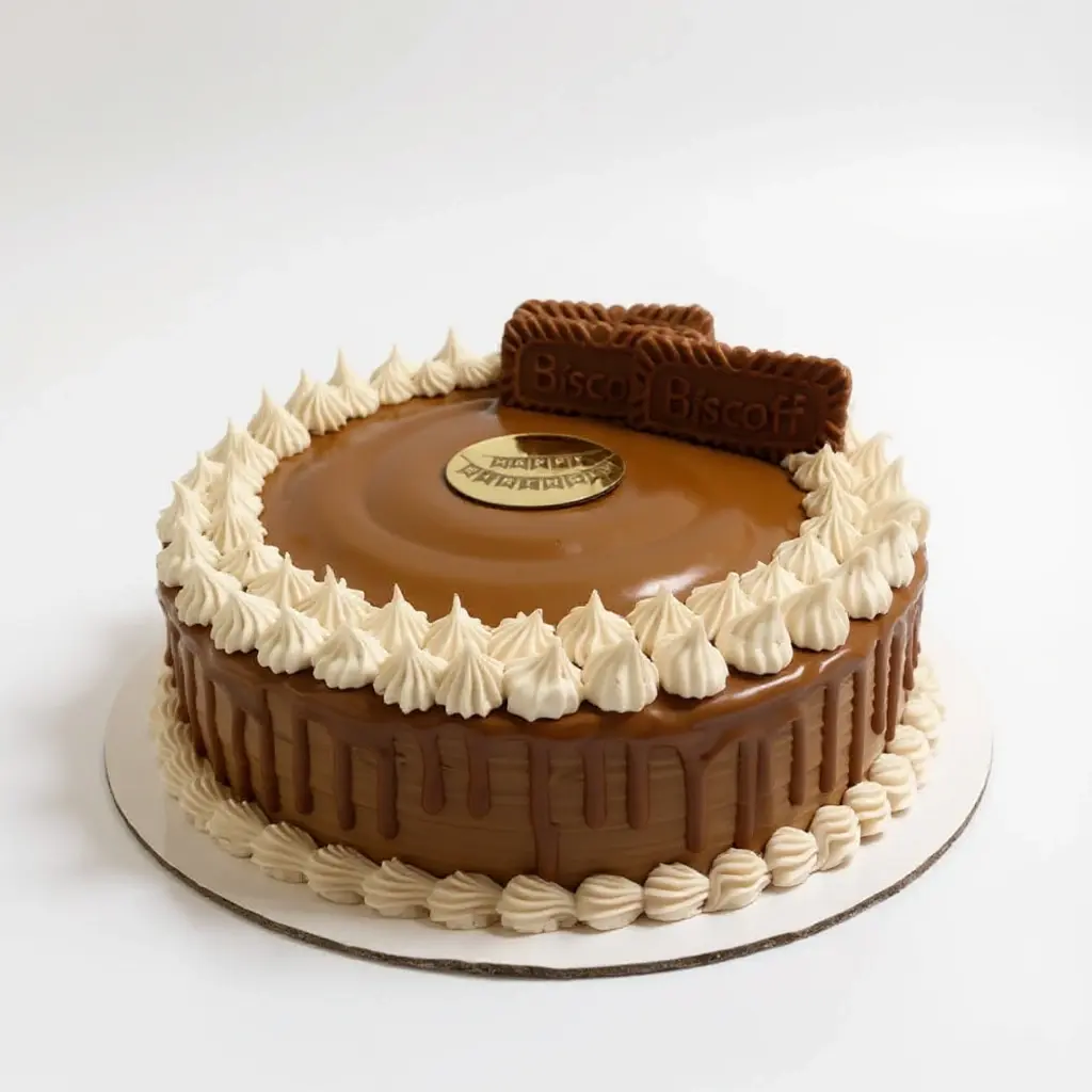 100% vegetarian lotus biscoff cake