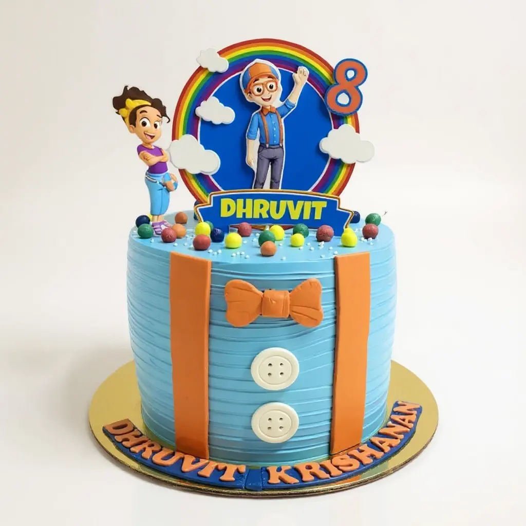Blippi theme customized cake