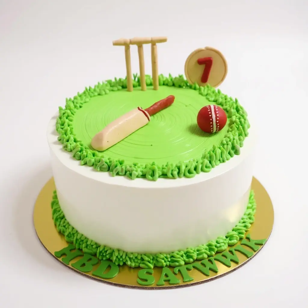 Cricket theme cake