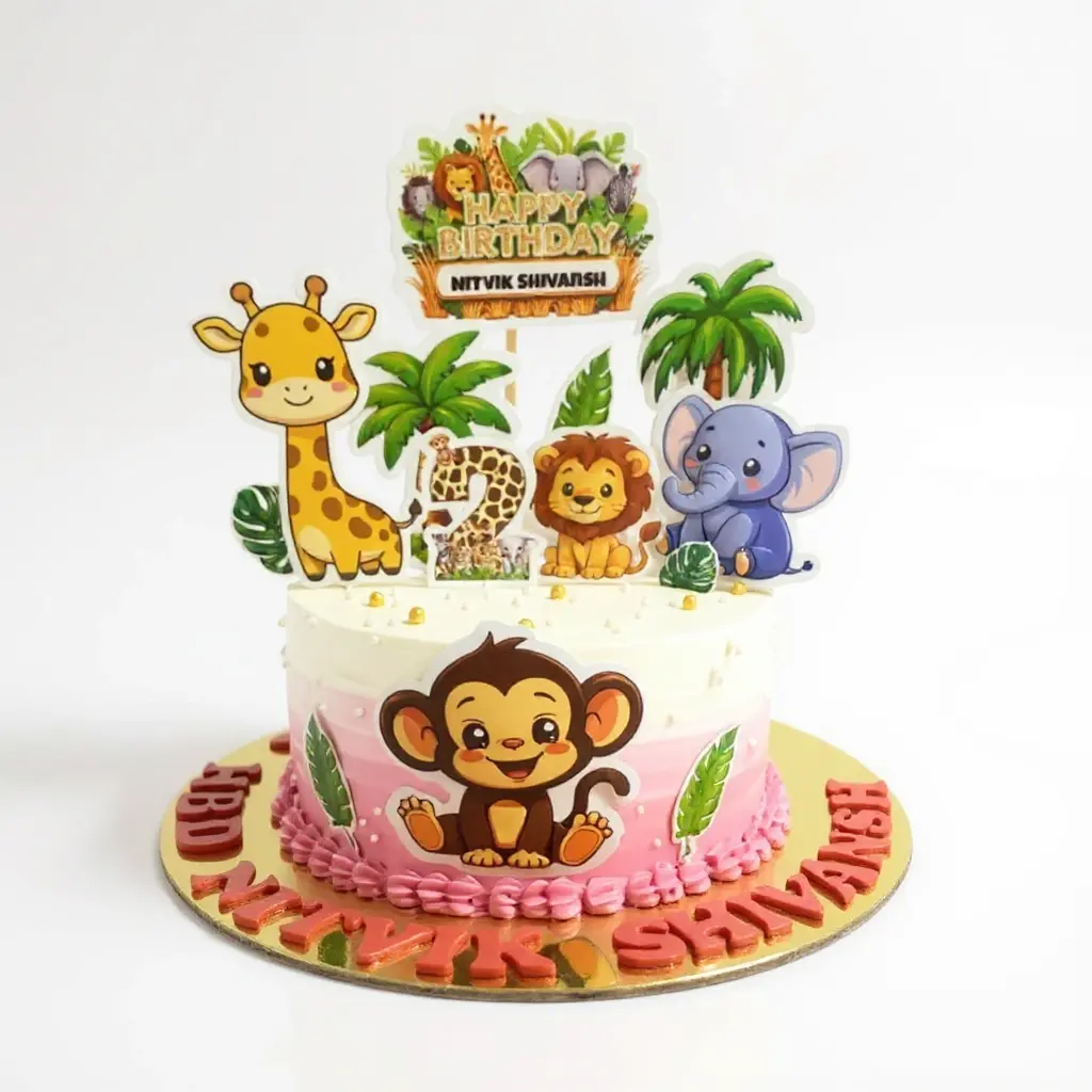 Jungle theme cake